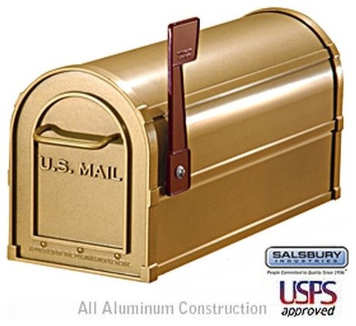 Antique Rural Mailbox - Brass