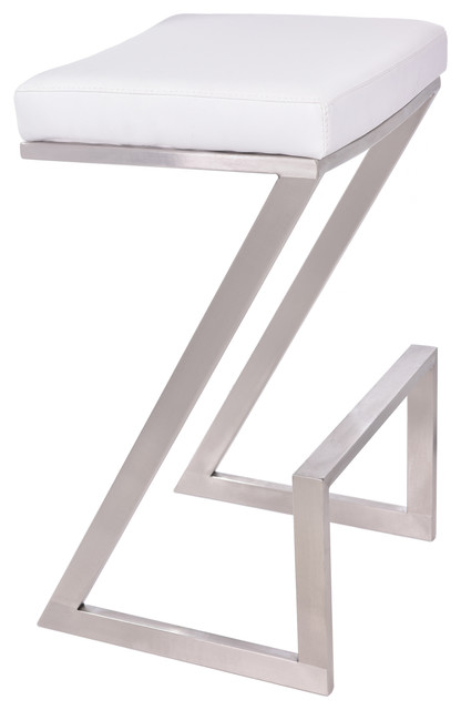 Ace Backless Stool White Contemporary Bar Stools And Counter Ace Backless Stool White Counter Height