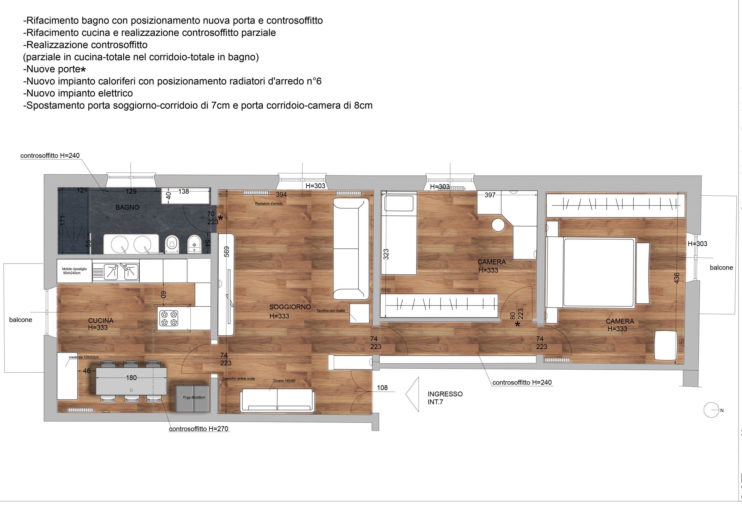 ristrutturazione appartamento storico  Corso italia mq.120