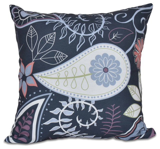 Paisley Floral Floral Print Pillow Contemporary Decorative
