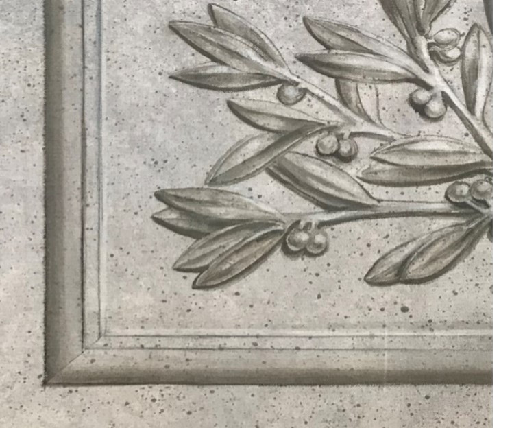 Grisaille Motif historique style louis XVI / César Daly Arch
