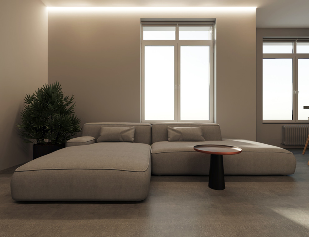 Интерьер в современном стиле в ЖК БИГ ТАЙМ