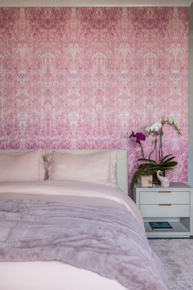 Rye Water views - Example of a trendy bedroom design in New York