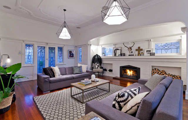 Transitional Living Room classique-chic-salon