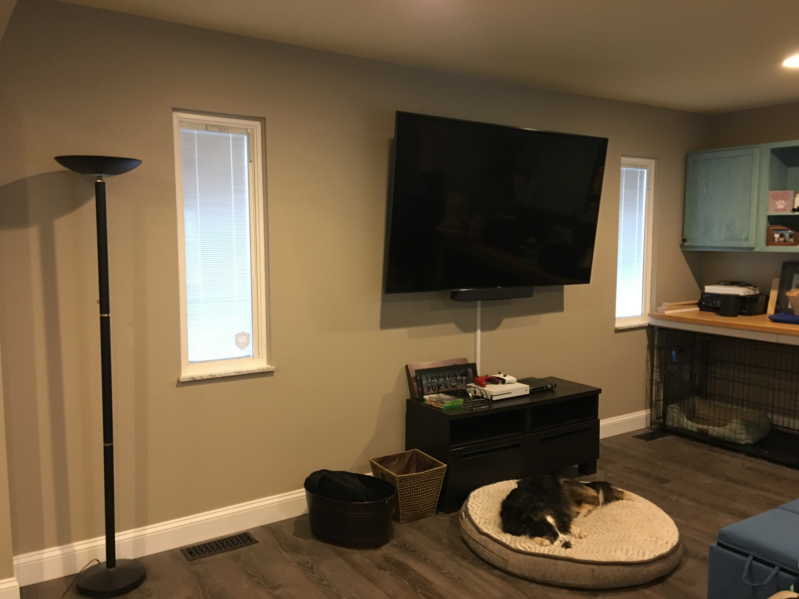 Custom bathroom and back room office/workout/pet room