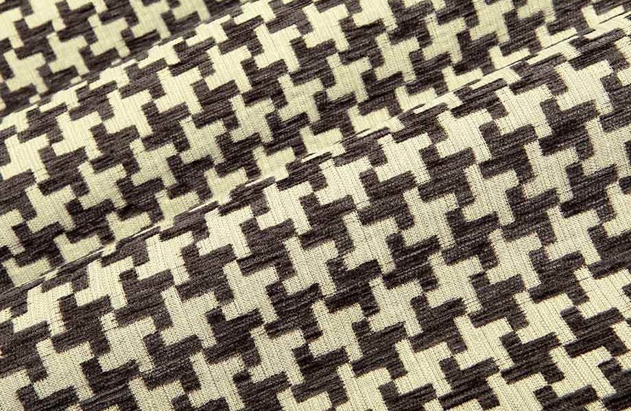 Great Scott Houndstooth Upholstery Fabric in Charcoal