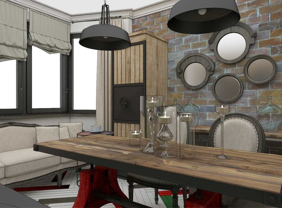 Индустриальный шик. Кухня в стиле лофт