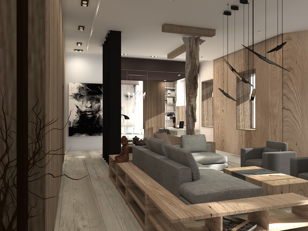 Тишина внутри. Квартира 155,7 кв м в ЖК "Полянка-44"