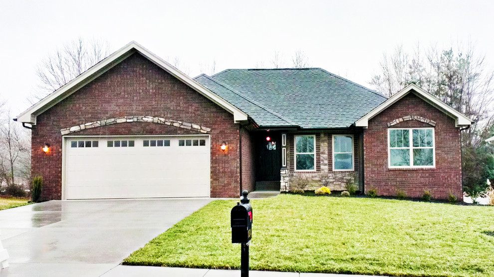 Inspiration for a transitional exterior home remodel in Louisville