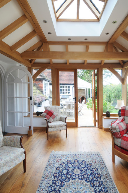 Oak Orangery on a Cottage in Hampshire contemporary-uterum