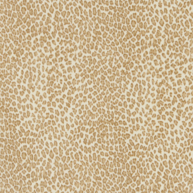 Beige Leopard Print Microfiber Stain Resistant Upholstery Fabric By The