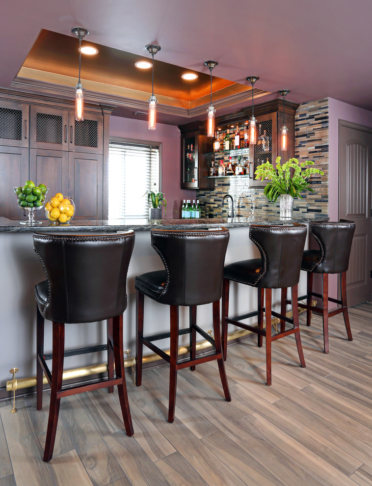 Basement Bar & Stage Creates Night Club Vibe - Eclectic - Home Bar ...
