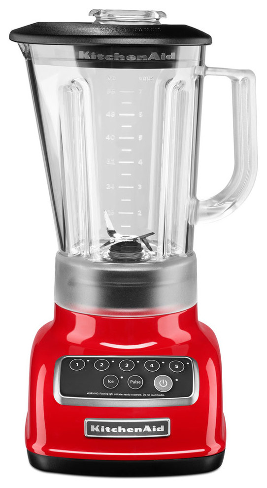 Classic 5Speed Blender, OnePiece Blend and Serve Pitcher, Empire Red