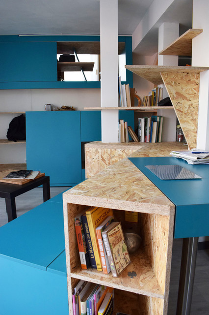 R&eacute;novation maison jumel&eacute;e skandinavisk-dagligstue