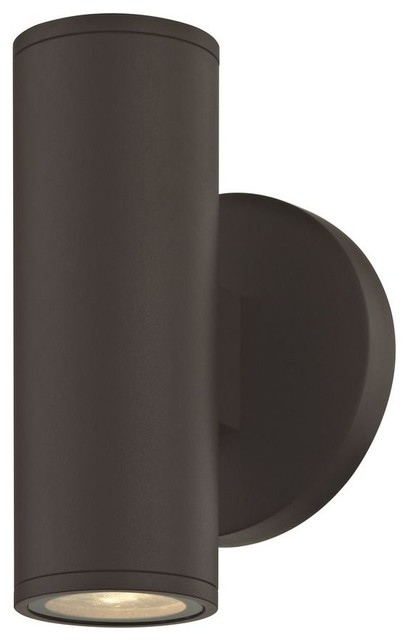 Led Outdoor Wall Light Cylinder Up Down 2700k Bronze Led Outdoor Wall Light Cylinder Up Down 2700k Bronze Contemporary Lights And Sconces By Destination Lighting
