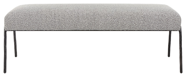 Uttermost Jacobsen Modern Gray Bench