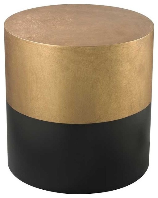 Black And Gold Draper Drum Table114-121