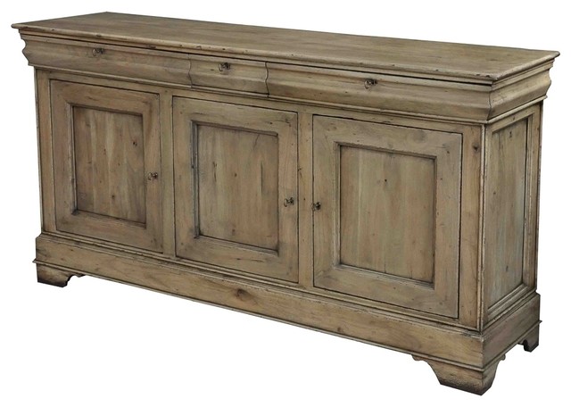 70 Long Alessia Sideboard Cabinet Au Lait Buffet Driftwood Finish