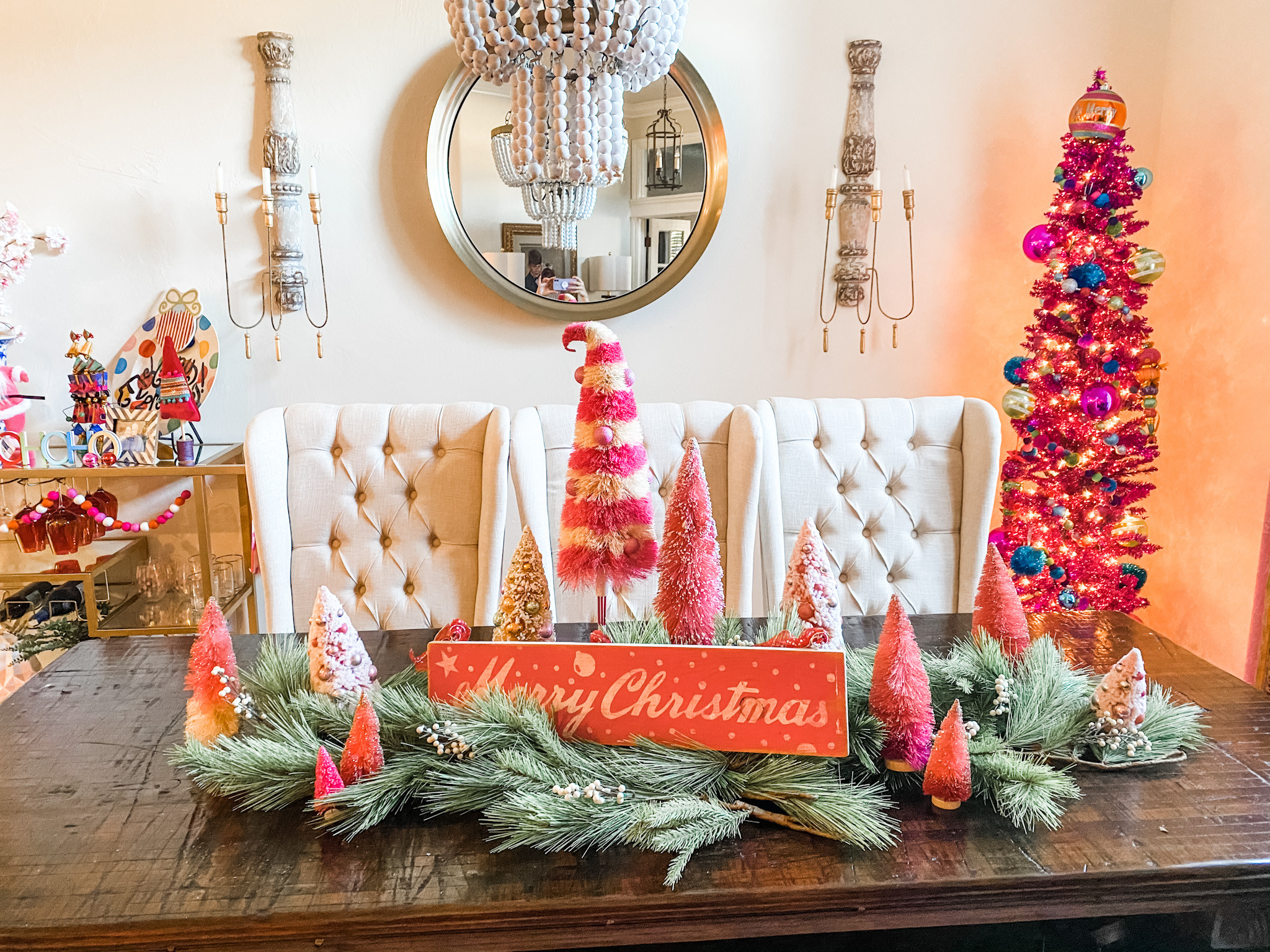 Pink Christmas Home Decor