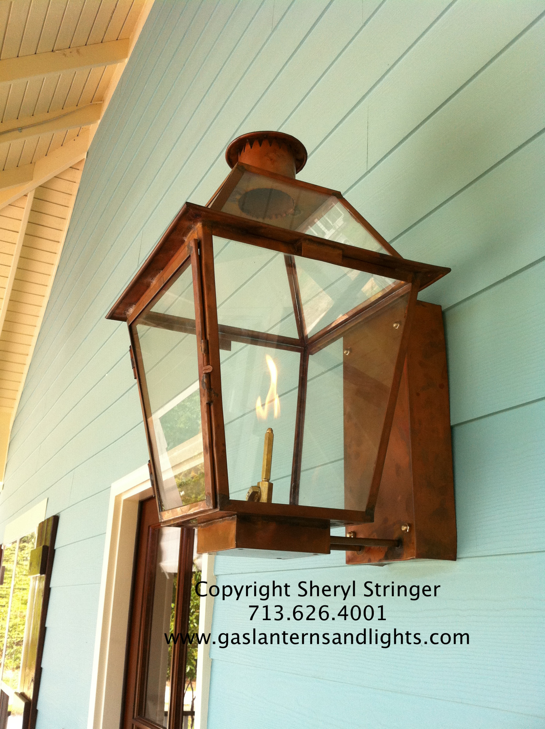 Sheryl's New Orleans Style Gas Lantern with Glass Top