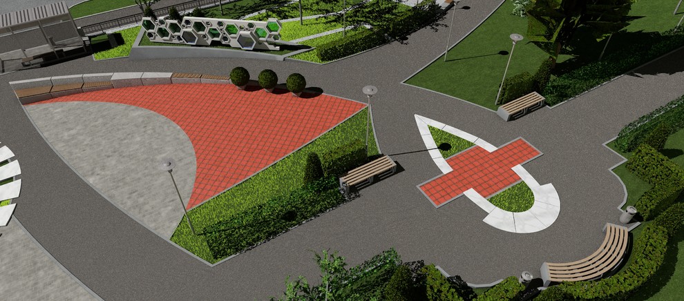 Эскизный проект благоустройства сквера у НТИ НИЯУ МИФИ Новоуральск.