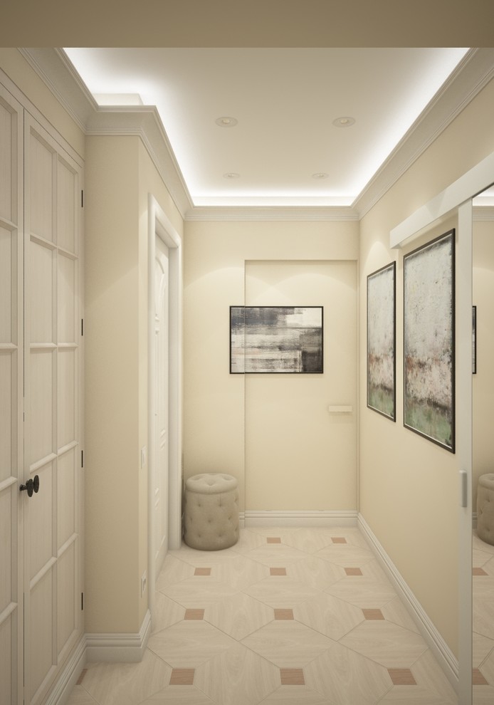 Бюджетный проект двухкомнатной квартиры в стиле неоклассика