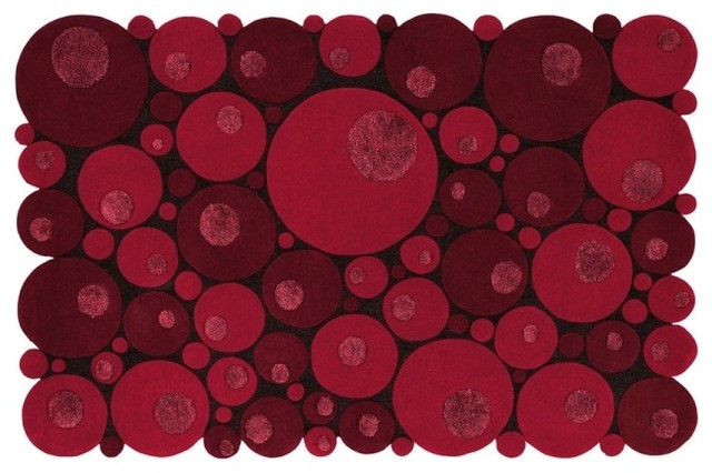 Bubbles Red Rug Contemporary Area Rugs By Ecofirstart Bubbles Red Rug Contemporary Area Rugs