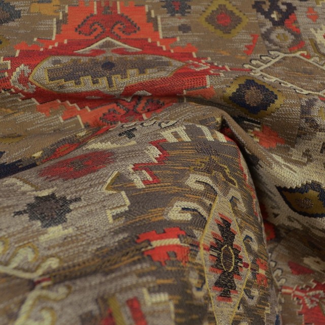 Zepher Redstone Regal Southwest Fabric Traditional Drapery
