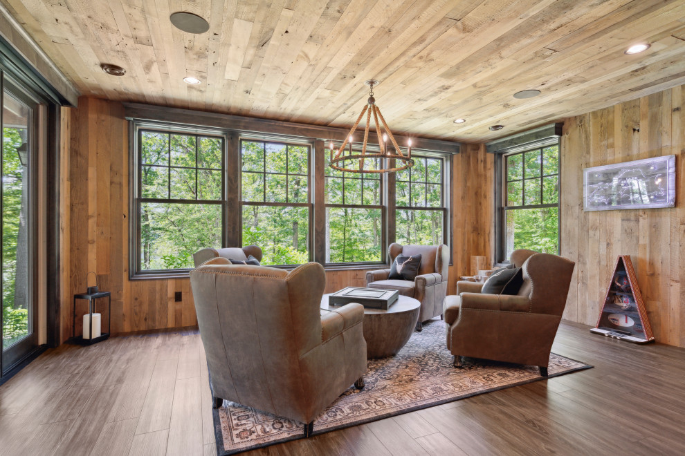 Mountain style basement photo in Minneapolis