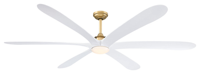 72 in LED Downrod Mount Gold Ceiling Fan With Remote Control