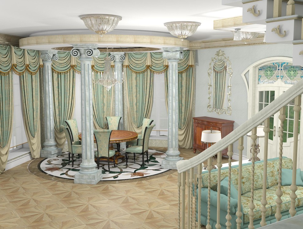 Гостиная с дамой в бирюзовом