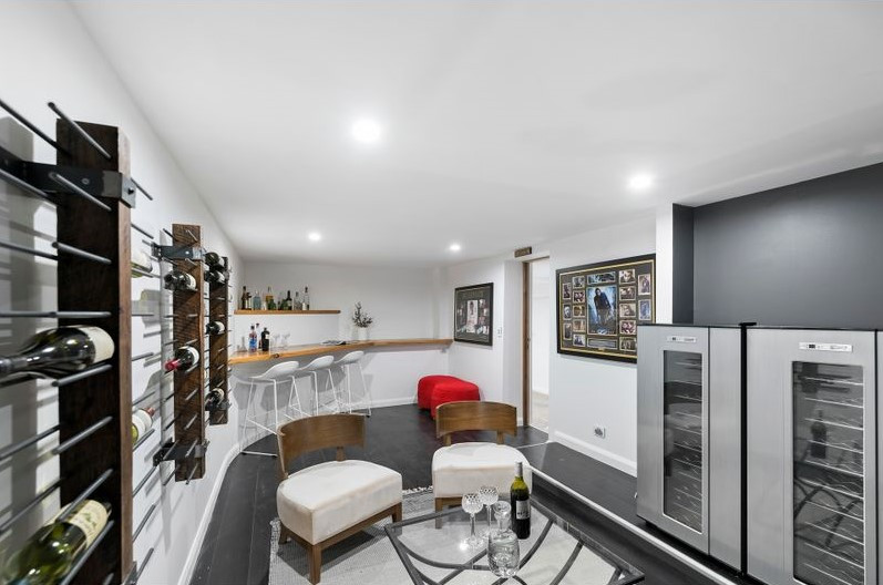 This is an example of a modern wine cellar in Sydney.