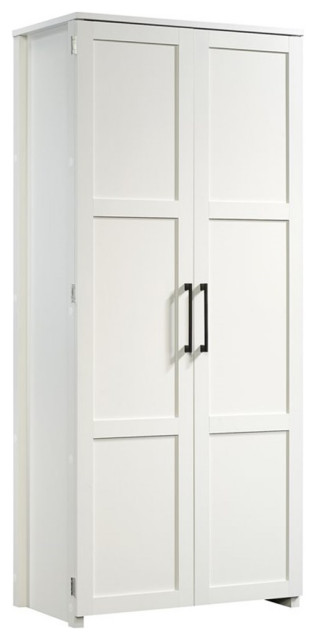 Catania Modern / Traditional Engineered Wood Pantry in White Finish