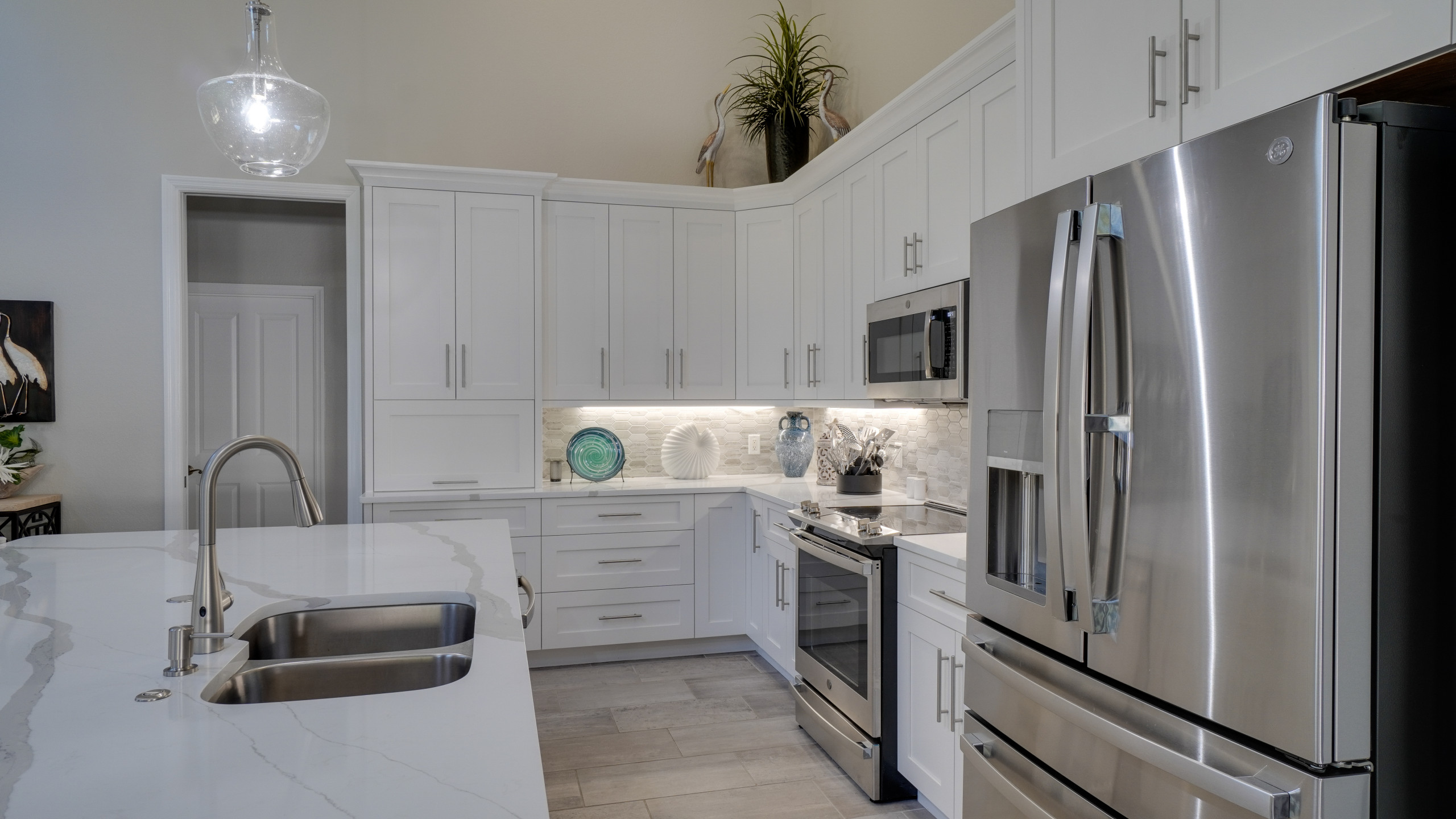 Transitional Shaker Kitchen and Bath