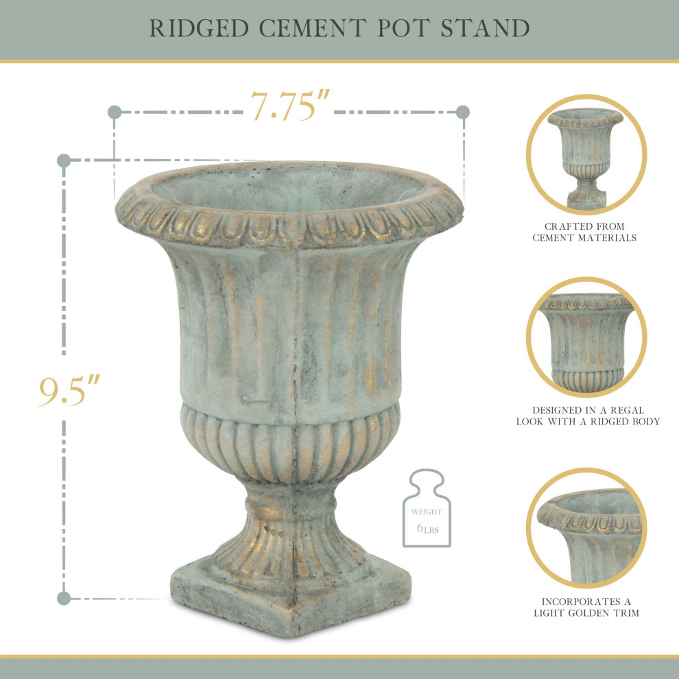 Cement Pot Stand With Square Base
