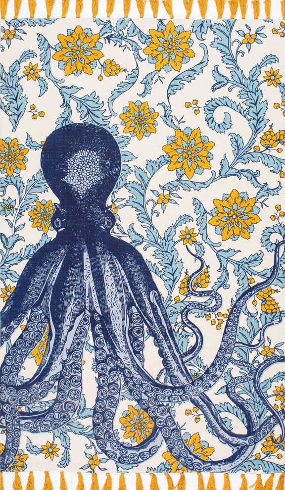 Flatweave Cotton Giant Octopus Area Rug Beach Style Hall And Stair Runners By Nuloom - Giant Tiger Outdoor Area Rugs Flatweave Cotton Giant Octopus Area Rug Beach Style Hall And Stair Runners By Nuloom - Giant Tiger Outdoor Area Rugs