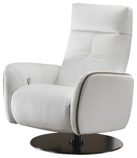 Tweed Relax Leather Swivel Armchair Contemporary Nursing