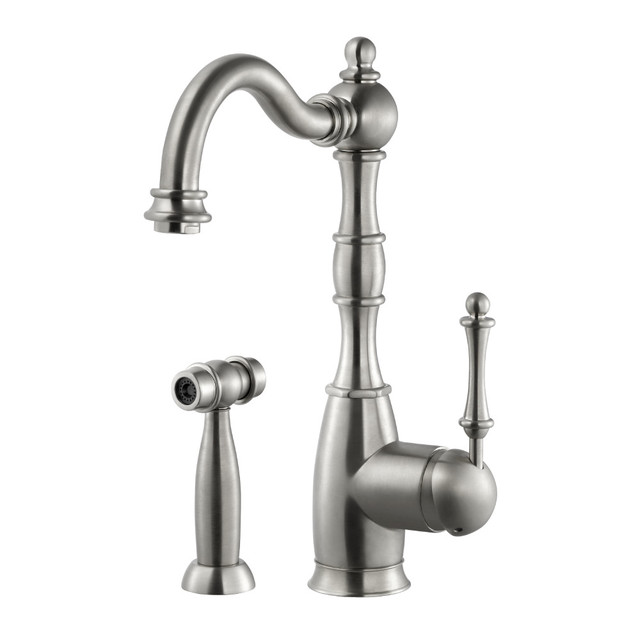 Regal Traditional Solid Brass Kitchen Faucet With Sidespray Regal Traditional Solid Brass Kitchen Faucet With Sidespray Faucets By Houzer Inc