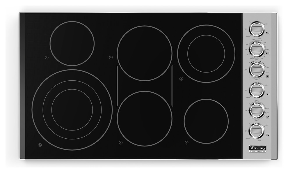 Viking Professional 36" Smoothtop Electric Cooktop Stainless Steel | VEC5366BSB