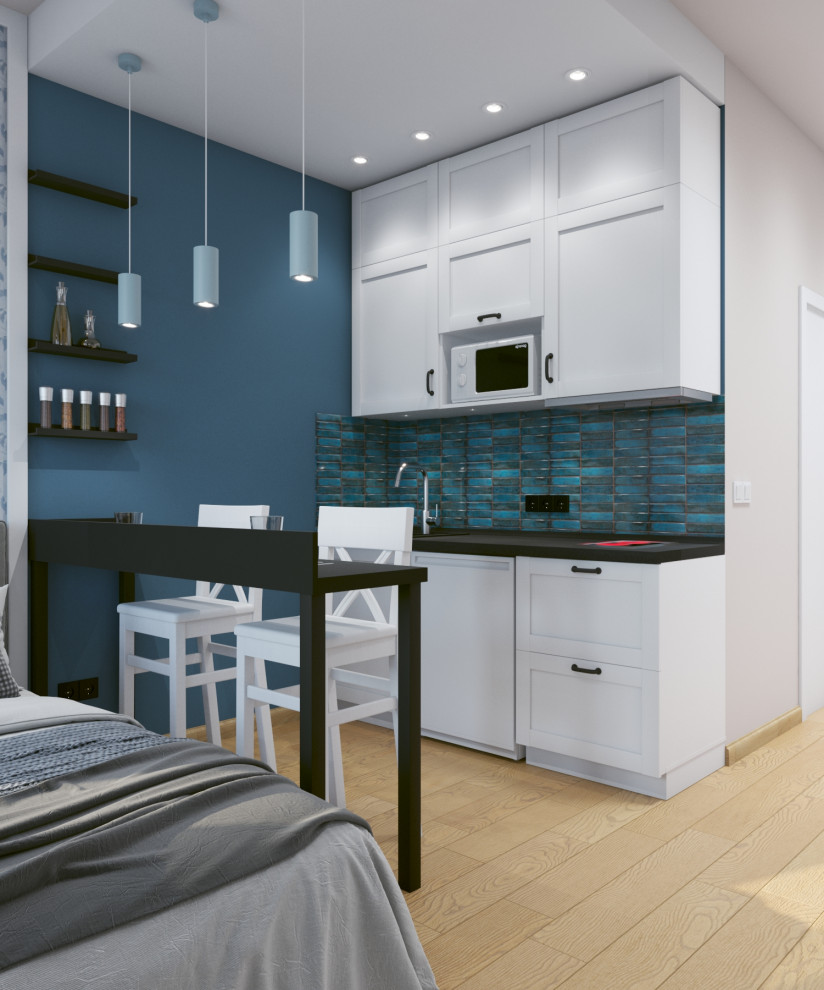 Синяя студия для краткосрочной аренды