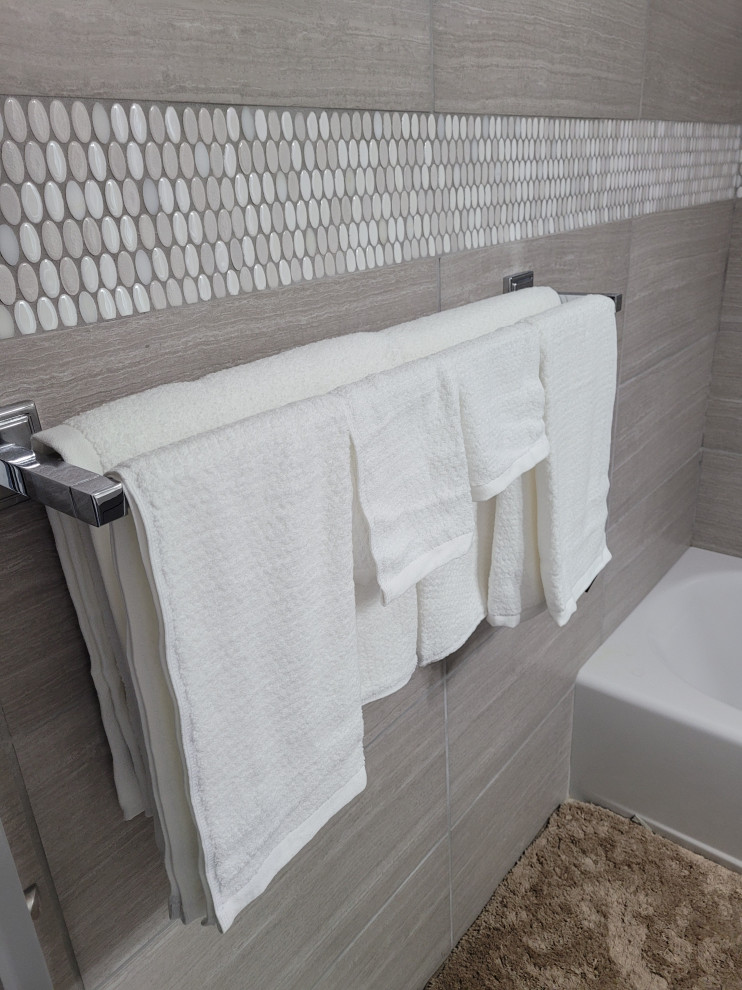 Everplush Diamond Jacquard Bath Towel Set, 10 Piece, Grey