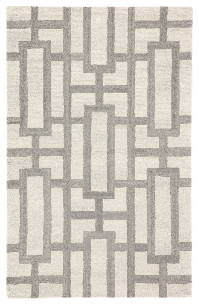 Jaipur Living Searcy Handmade Cream/Gray Rug, 5'x8'