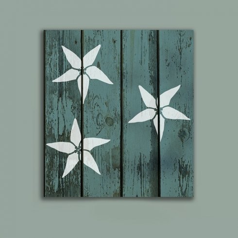 Striped Starfish Ocean Decor Stencil DIY Beach House Decor Reusable Stencils for Home Makeovers Medium