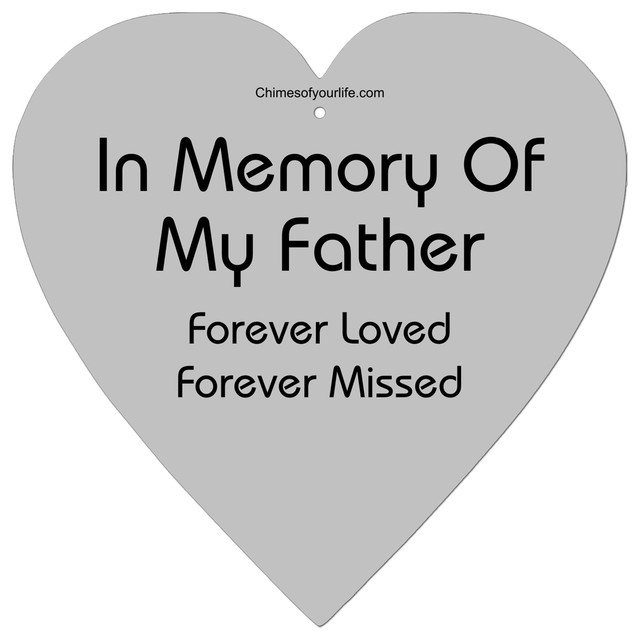 Houzz Chimes Of Your Life Wind Chimes Of Your Life Father Heart Memorial Wind Chime 27 Silver Contemporary