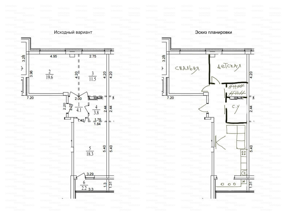 Идеи перепланировки для двухкомнатных квартир