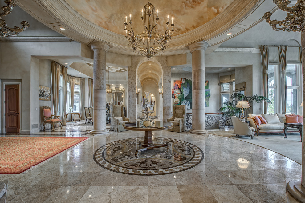 Foyer - huge transitional foyer idea in Denver