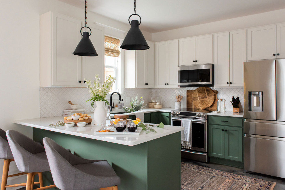 This is an example of a scandinavian kitchen in Nashville.