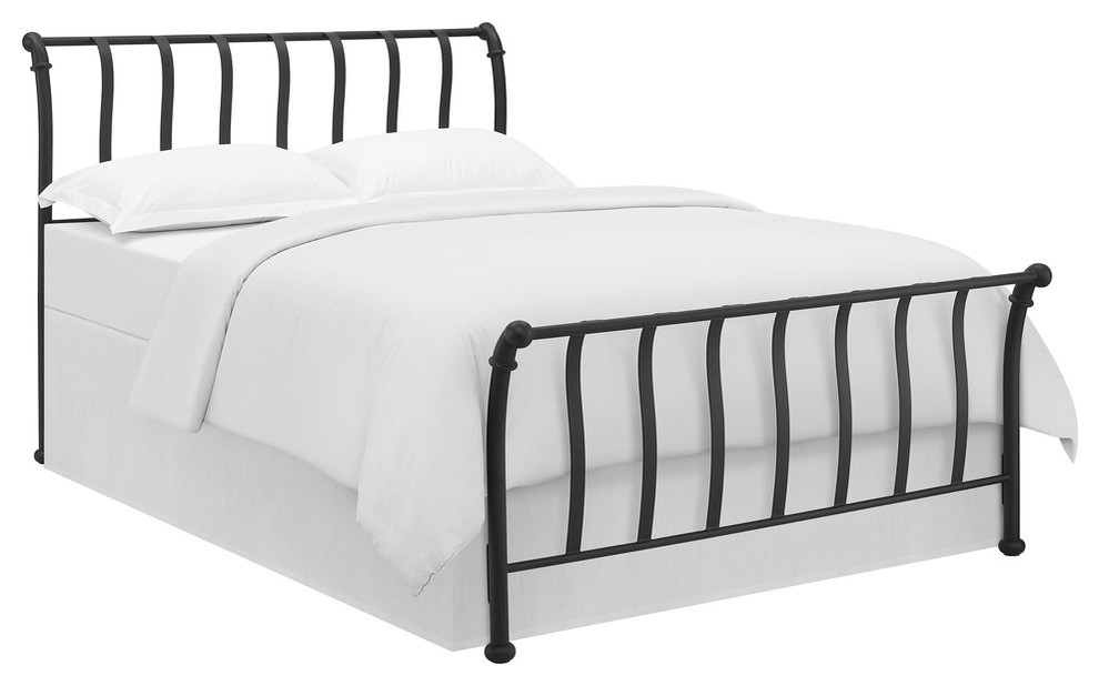 Raleigh Queen Metal Headboard And Footboard Industrial