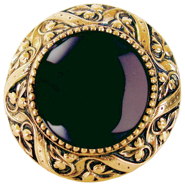 Notting Hill Victorian Jewel/Onyx Knob, Dimensions 15/16" diameter