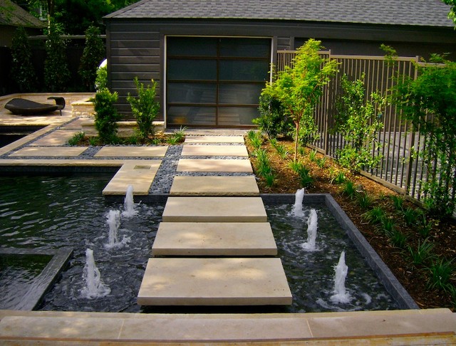 Water Features  Contemporary  Landscape  Dallas  by Pool Environments, Inc.